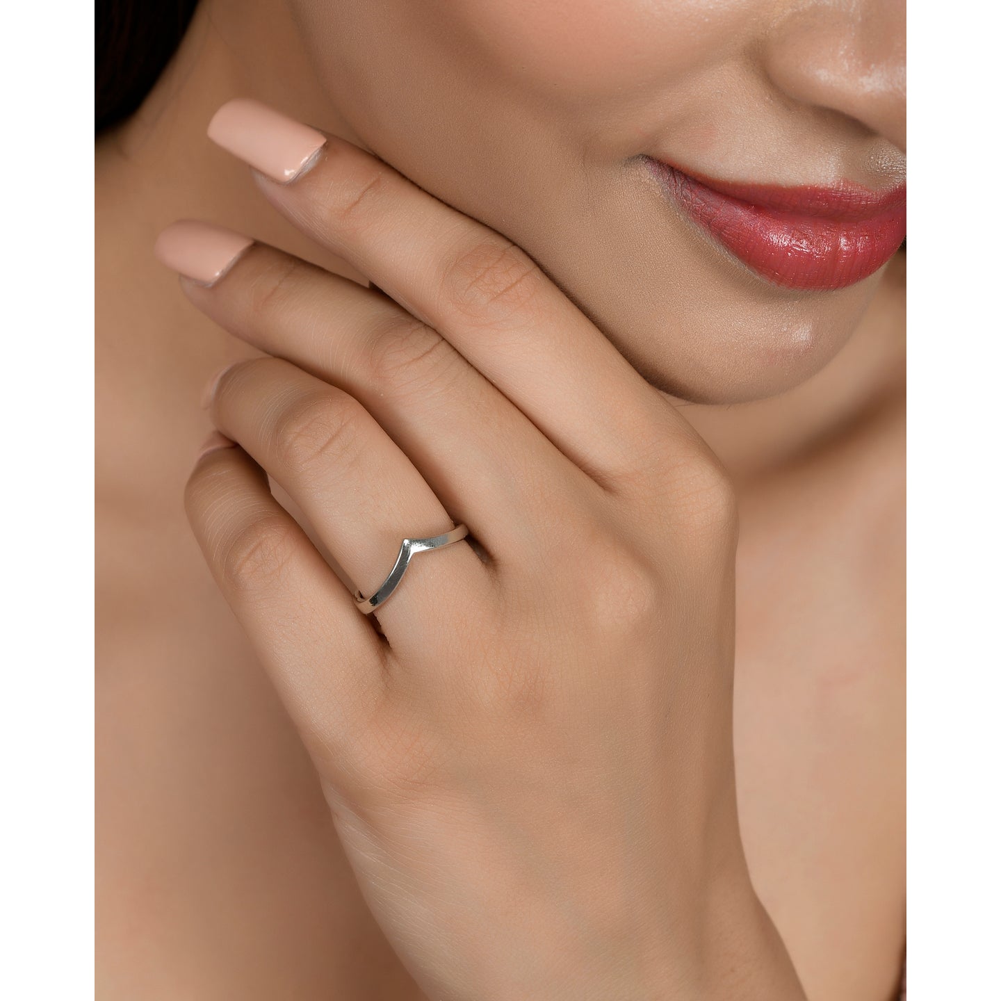 Simple Silver Color Twisted Rings Women Sparkling Zirconia - Temu